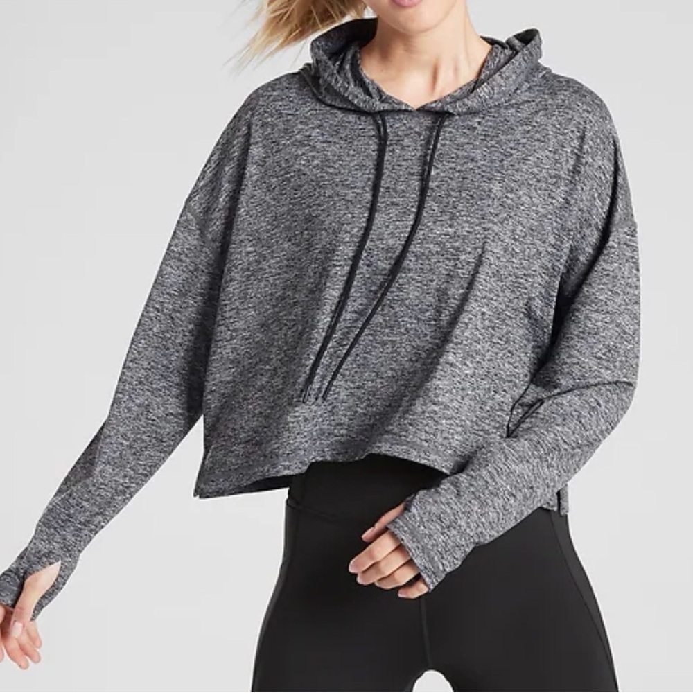 Athleta Activewear Burgundy Uptempo Heather Hoodie Large